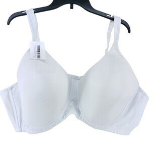 Leading Lady The Brigitte Full Coverage Wirefree T-Shirt Bra Size 50DD White